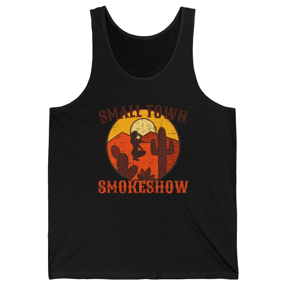 Retro Cowgirl Desert Small Town Smokeshow Western Country Unisex Jersey Tank