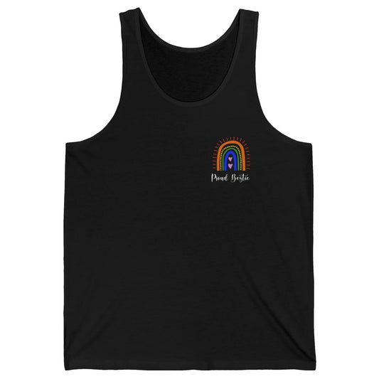 Rainbow Proud Bestie Proud Ally LGBT Gay Pride Month Unisex Jersey Tank