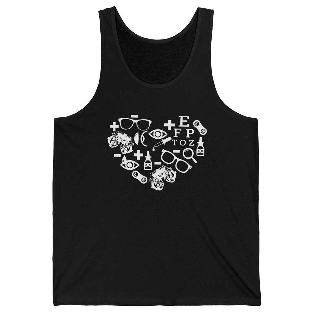 Optometrist Symbols Heart Optician Sight Squad Optometry Unisex Jersey Tank