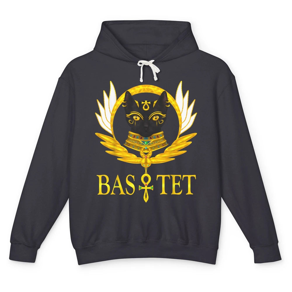 Retro Ancient Egyptian Cat Egypt Goddess Bastet Wings Horus Unisex Lightweight Hoodie