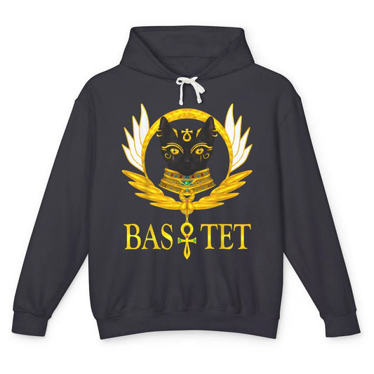 Retro Ancient Egyptian Cat Egypt Goddess Bastet Wings Horus Unisex Lightweight Hoodie
