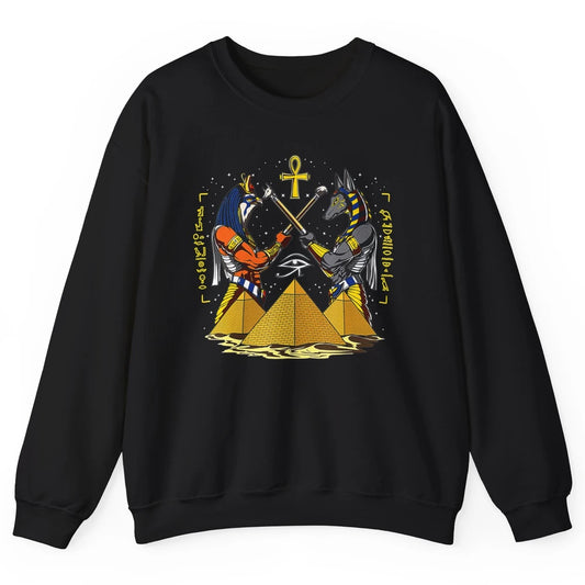 Retro Ancient Egyptian God Anubis Egypt Horus Archaeology Unisex Crewneck Sweatshirt