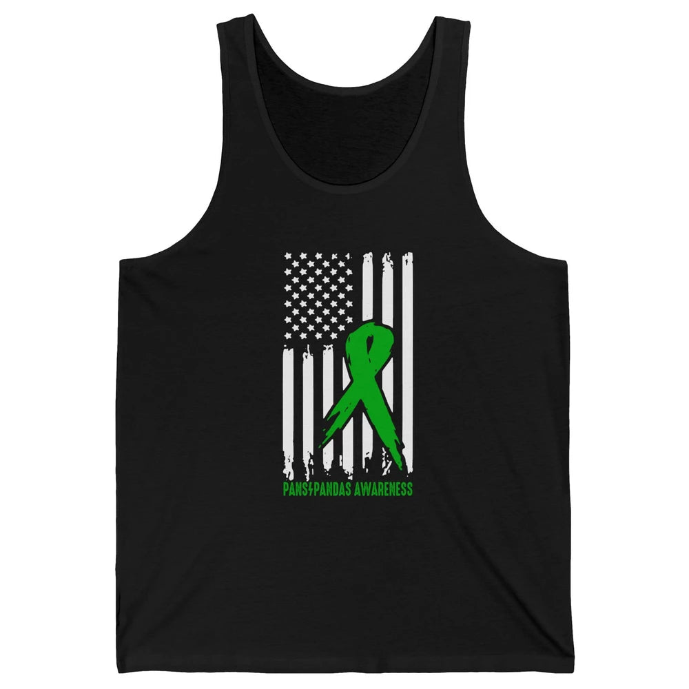 PANS/PANDAS Awareness Green Ribbon No One Fight Alone Unisex Jersey Tank