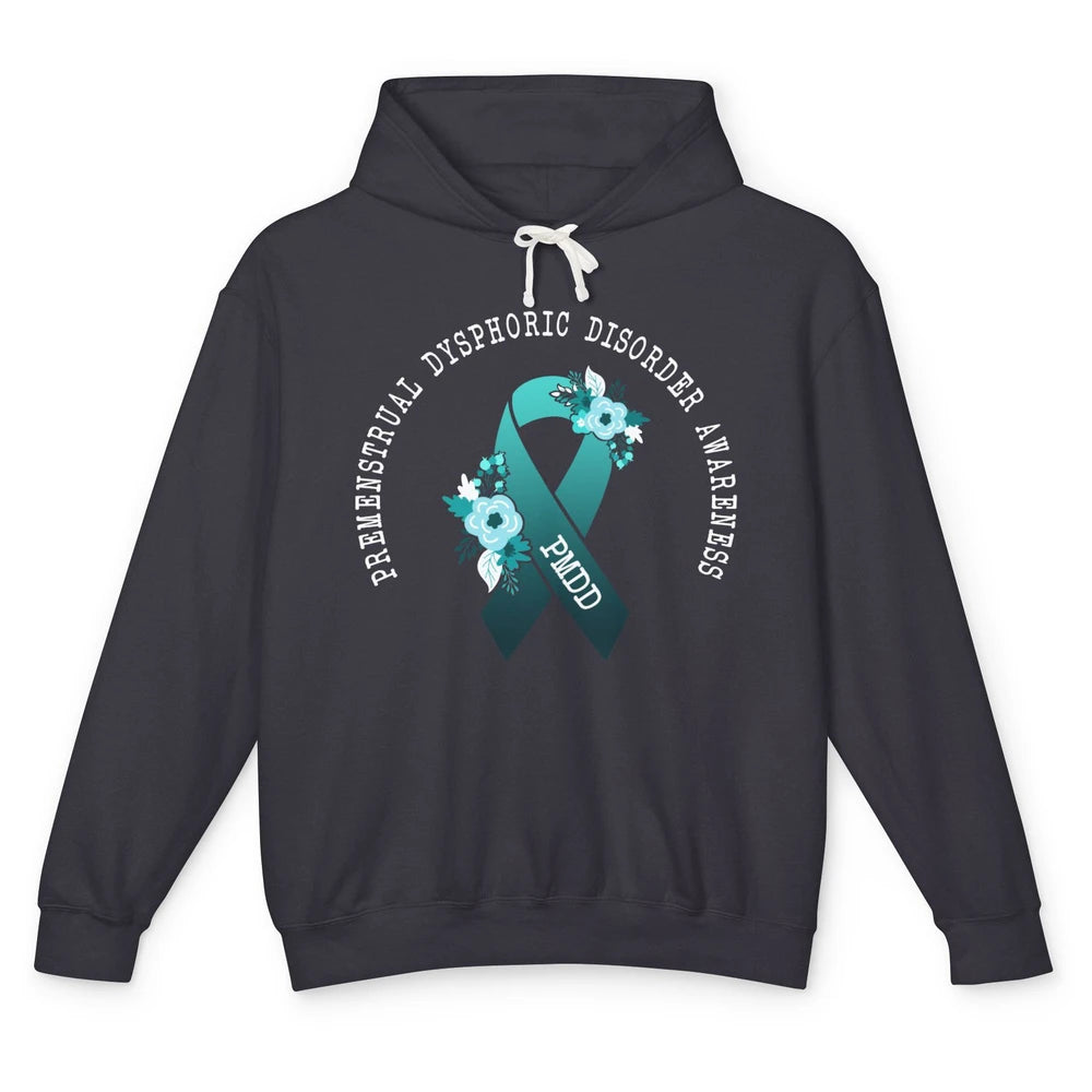 Premenstrual Dysphoric Disorder PMDD Awareness Ribbon Unisex Lightweight Hoodie