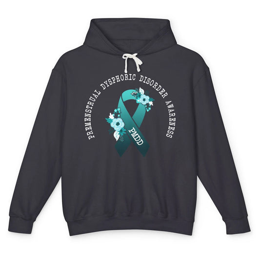 Premenstrual Dysphoric Disorder PMDD Awareness Ribbon Unisex Lightweight Hoodie