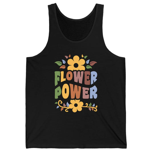 Retro 60s Groovy Flower Power 1960s Hippie Floral Positive Unisex Jersey Tank