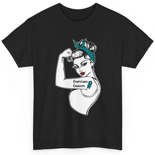 Ovarian Cancer Girl Power Women Bandana Cancer Warrior Classic Unisex T-Shirt