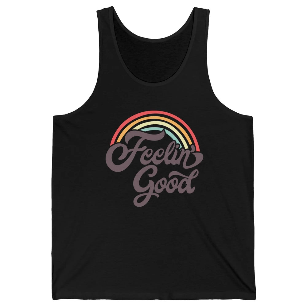 Retro Rainbow Feeling Good Hippie Summer Vintage Positive Unisex Jersey Tank