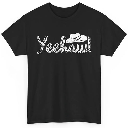 Retro Cowboy Lasso Hat Yeehaw Western Country Cowgirls Horse Classic Unisex T-Shirt