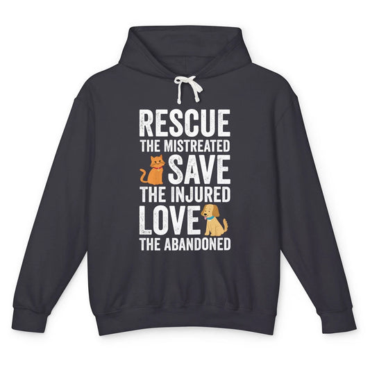 Rescue Mistreated Save Injured Adopt Dog Cat Animal Rescuer Unisex Lightweight Hoodie