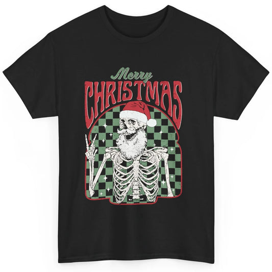 Merry Christmas Skeleton Santa Claus Vintage Xmas Skull Vibe Classic Unisex T-Shirt