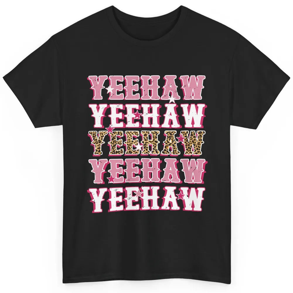 Retro Leopard Yeehaw Western Country Cowboy Cowgirl Costume Classic Unisex T-Shirt