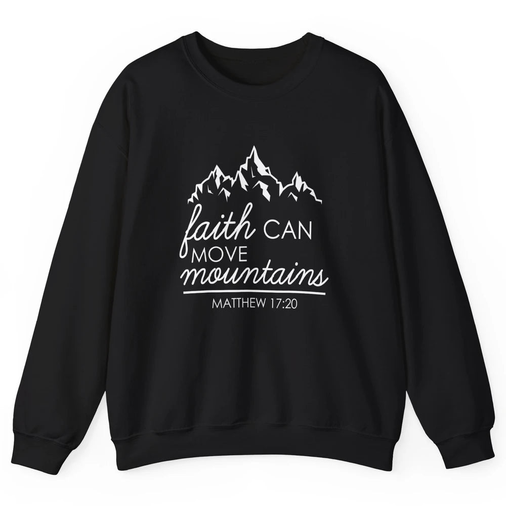 Bible Verse Jesus Christian Religion Mountains God Faith Unisex Crewneck Sweatshirt