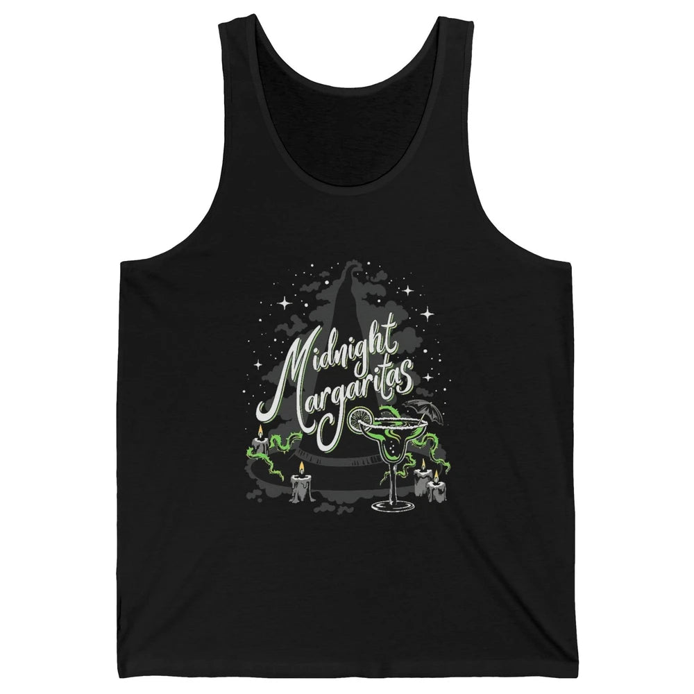 Midnight Margaritas Witch Hat Wine Halloween Spooky Party Unisex Jersey Tank