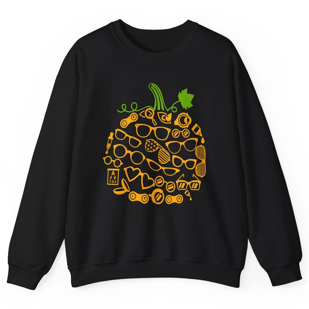 Optometry Glasses Pumpkin Halloween Optometrist Optician Unisex Crewneck Sweatshirt