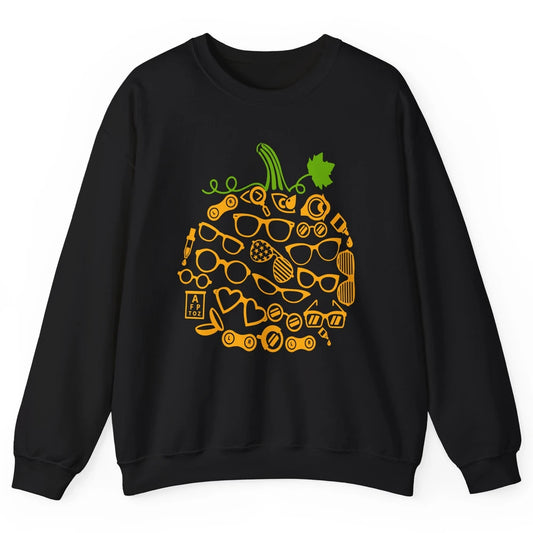 Optometry Glasses Pumpkin Halloween Optometrist Optician Unisex Crewneck Sweatshirt