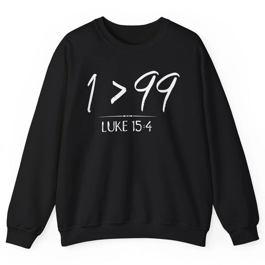 Retro He Left The 99 Rescue Me Christian Jesus Christ Bible Unisex Crewneck Sweatshirt