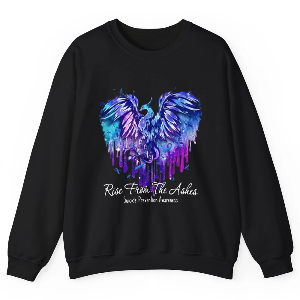 Phoenix Bird Warrior Love Suicide Prevention Awareness Month Unisex Crewneck Sweatshirt