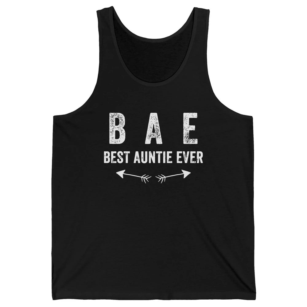 Retro Funny Best Auntie Ever BAE Sisters Aunts Gift Unisex Jersey Tank