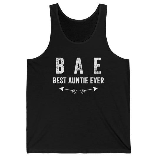 Retro Funny Best Auntie Ever BAE Sisters Aunts Gift Unisex Jersey Tank