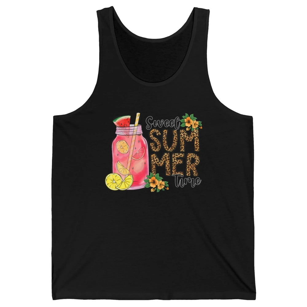 Retro 80s Floral Sweet Summer Watermelon Vaporwave Leopard Unisex Jersey Tank