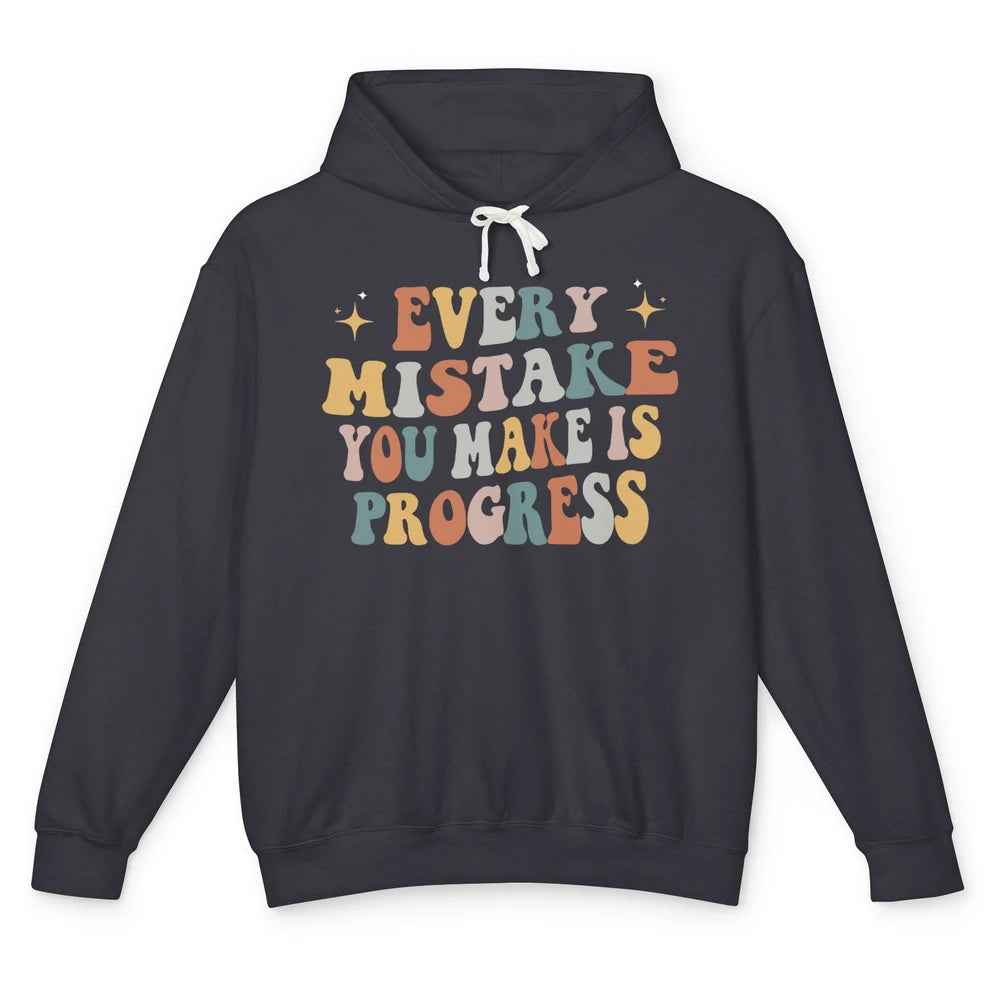 Personal Growth Mindset Therapist Mental Health Retro Boho Unisex Lightweight Hoodie