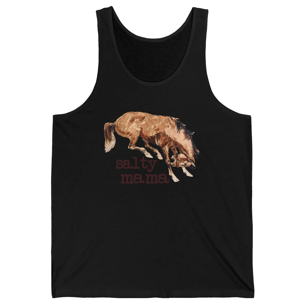 Retro Cowgirl Salty Mama Horse Lovers Western Country Cowboy Unisex Jersey Tank