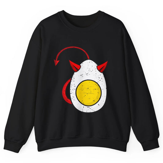 Retro Deviled Egg Funny Halloween Costume Men Women Kids Unisex Crewneck Sweatshirt