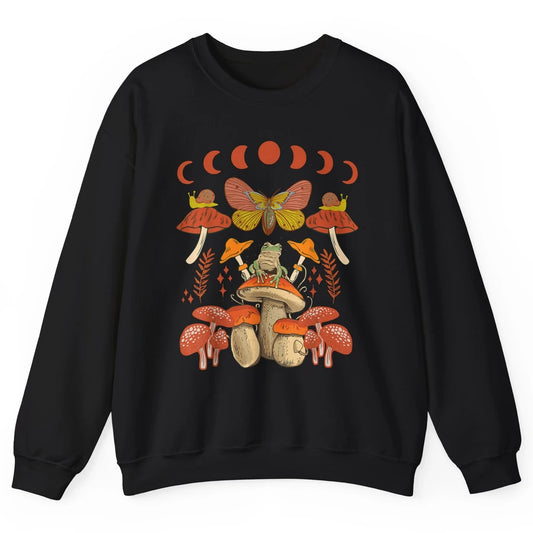 Moon Dark Frog Butterfly Mushroom Cottagecore Snail Vintage Unisex Crewneck Sweatshirt