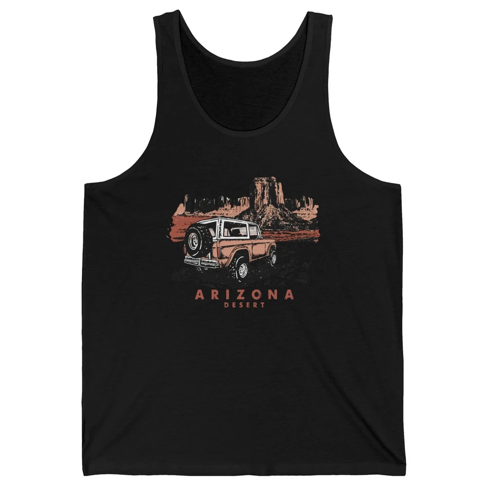 Retro Arizona Desert Truck Country Adventure Nature Lovers Unisex Jersey Tank