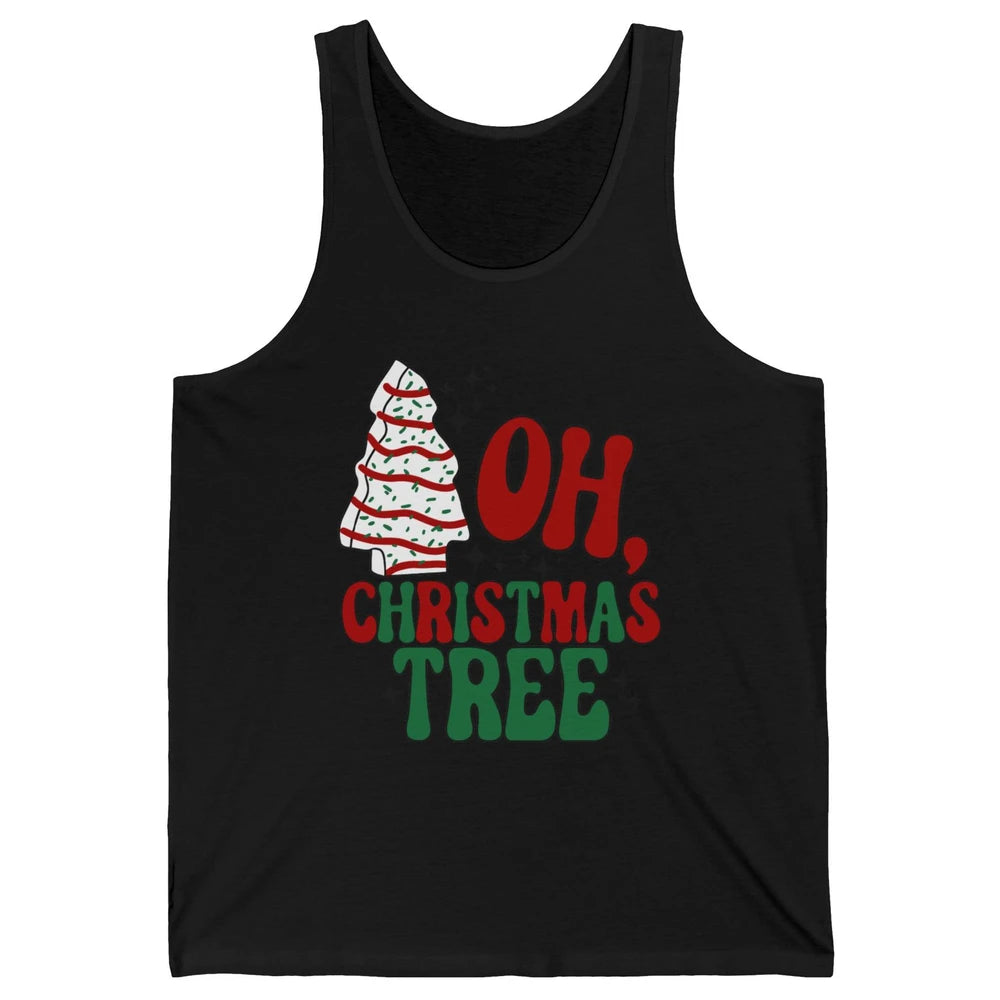 Oh Christmas Tree Cakes Tis The Season Christmas Cake Lovers Unisex Jersey Tank