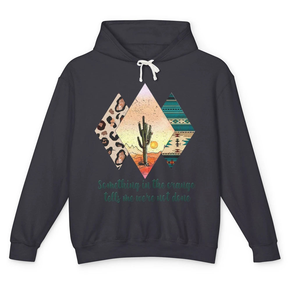 Retro Leopard Something In The Orange Desert Cactus Western Unisex Lightweight Hoodie