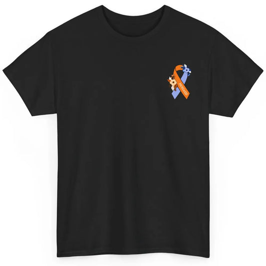 Psoriasis Awareness Floral Ribbon Rainbow Skin Diseases Classic Unisex T-Shirt