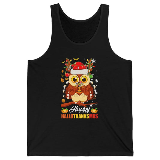 Owl Halloween Owl Thanksgiving Owl Christmas Owl Lovers Gift Unisex Jersey Tank