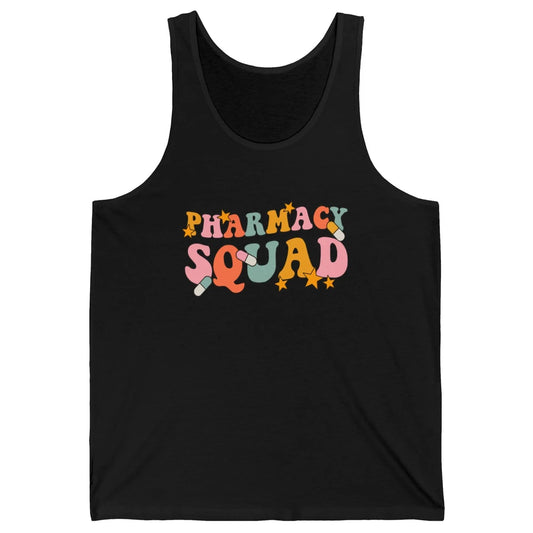 Pharmacy Squad Pharmacist Groovy Halloween Spooky Season Unisex Jersey Tank