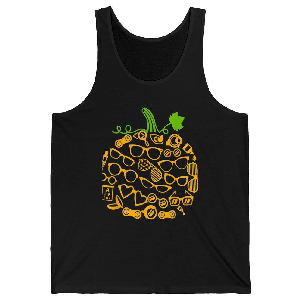 Pumpkin Glasses Optometry Optician Halloween Spooky Season Unisex Jersey Tank