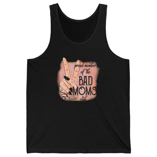 Retro Proud Member Of Bad Moms Club Tattooed Mom Western Unisex Jersey Tank