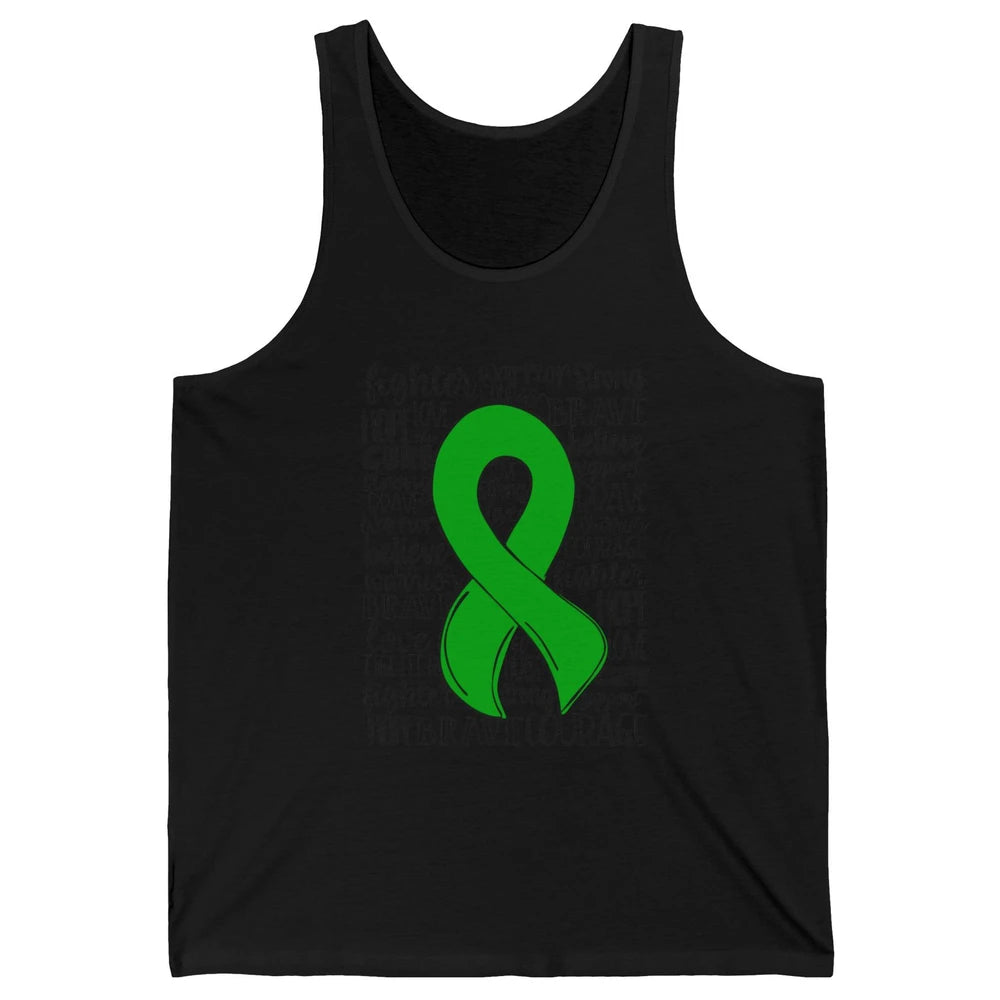 PANS/PANDAS Awareness Floral Green Ribbon Hope Love Cure Unisex Jersey Tank