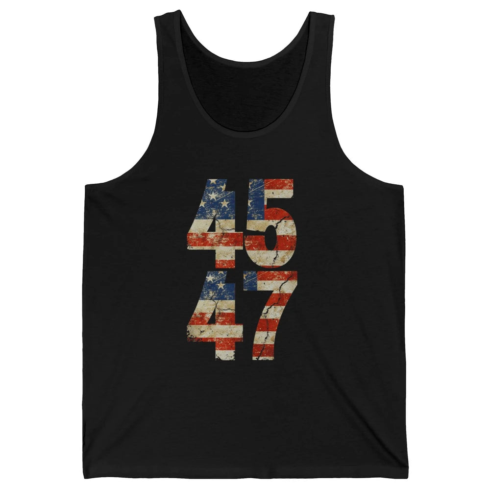 Retro 45 47 Vote Donald Trump Save America Again Republican Unisex Jersey Tank