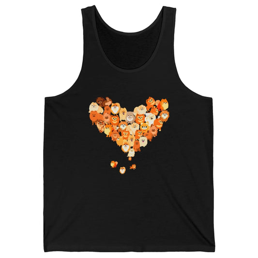 Pomeranian Heart Cute Pomeranian Dog Lovers Gift My Pet Love Unisex Jersey Tank