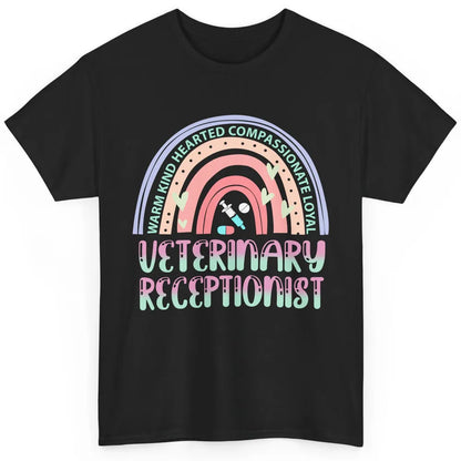 Pink Rainbow Veterinarian Receptionist Dog Recue Dog Mom Classic Unisex T-Shirt