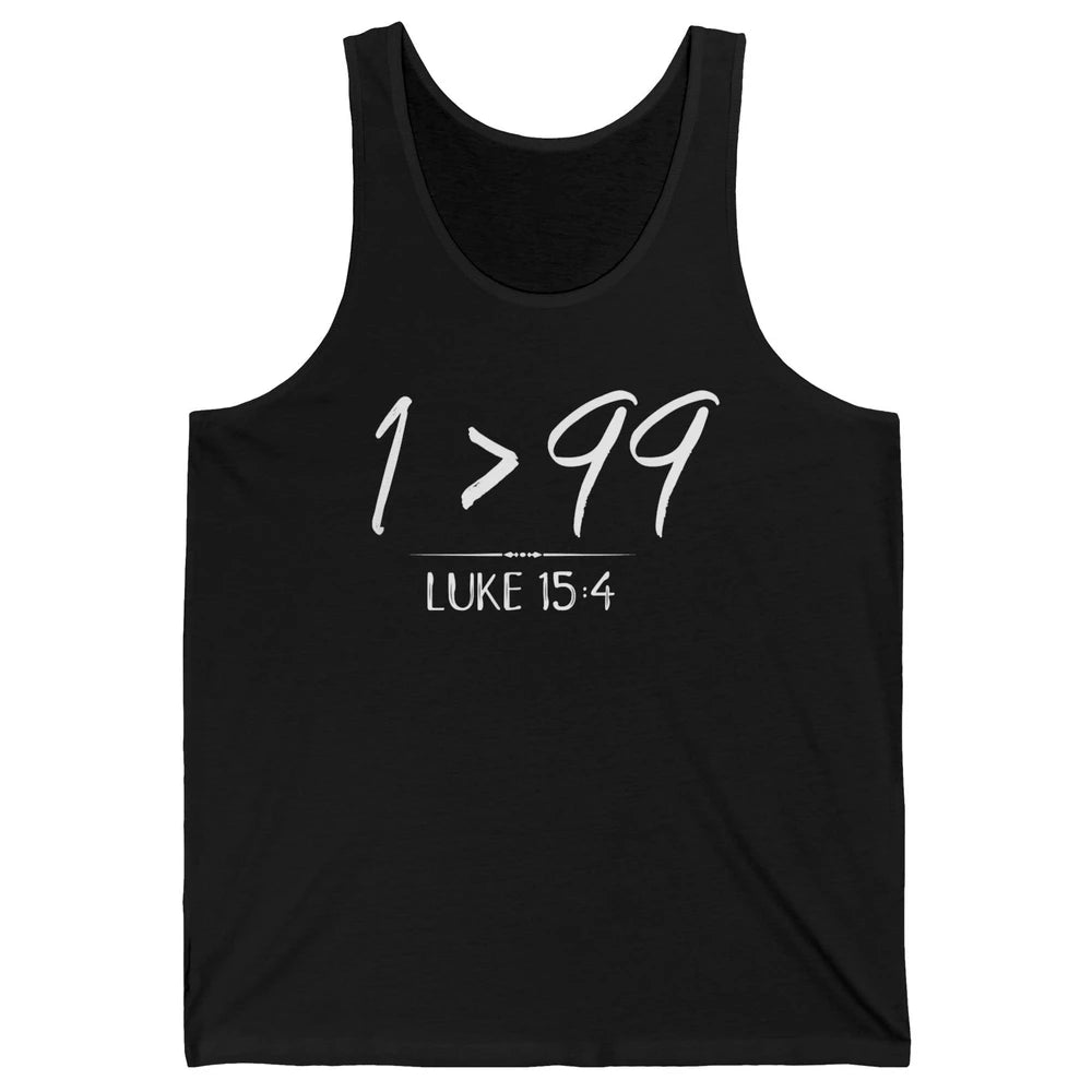 Retro He Left The 99 Rescue Me Christian Jesus Christ Bible Unisex Jersey Tank