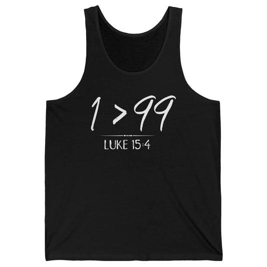 Retro He Left The 99 Rescue Me Christian Jesus Christ Bible Unisex Jersey Tank