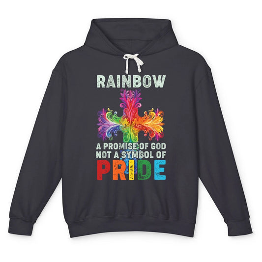 Cool Rainbow Cross Pride God Jesus Christian LGBT Gay Symbol Unisex Lightweight Hoodie