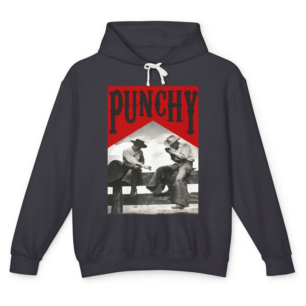 Retro Punchy Cowboy Killer Western Country Cowgirl Gift Unisex Lightweight Hoodie