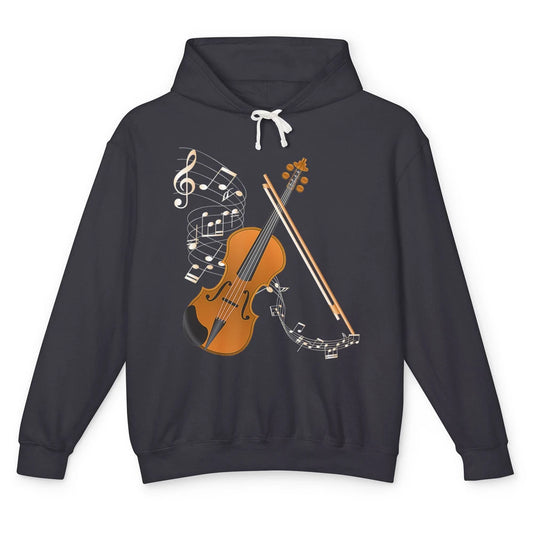 Orchestra Violin Player Retro Violinist Musical Instrument Unisex Lightweight Hoodie
