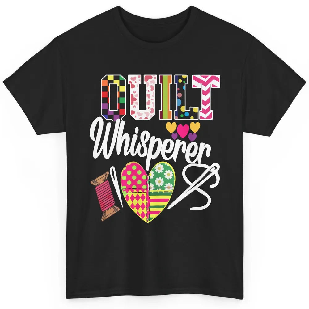 Retro Quilt Whisperer Quilting Life Sewing Life Quilt Lovers Classic Unisex T-Shirt