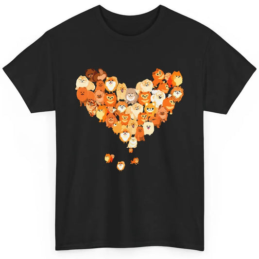 Pomeranian Heart Cute Pomeranian Dog Lovers Gift My Pet Love Classic Unisex T-Shirt