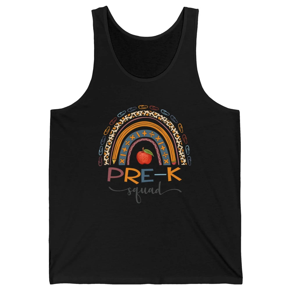 Pre-K Squad Rainbow Preschool Teacher Back To School Gift Unisex Jersey Tank