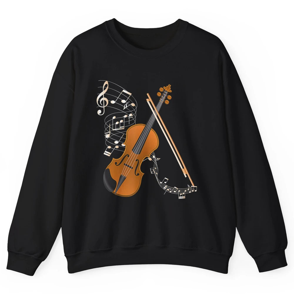 Orchestra Violin Player Retro Violinist Musical Instrument Unisex Crewneck Sweatshirt